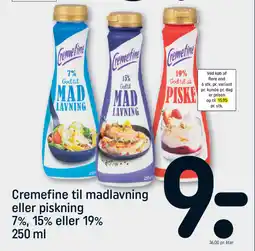 REMA 1000 Cremefine til madlavning eller piskning tilbud