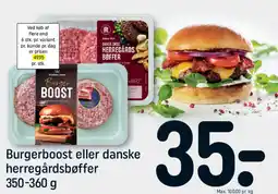 REMA 1000 Burgerboost eller danske herregårdsbøffer tilbud