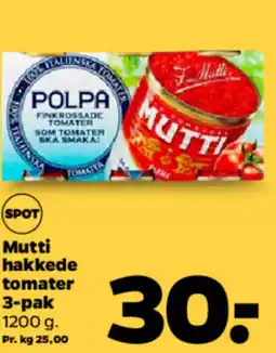 Netto Mutti hakkede tomater 3-pak tilbud