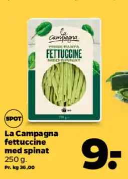 Netto La Campagna fettuccine med spinat tilbud