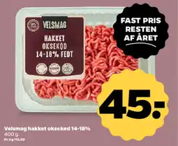 Netto Velsmag hakket oksekød 14-18% tilbud