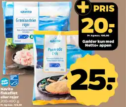 Netto Navito fiskefilet eller rejer tilbud