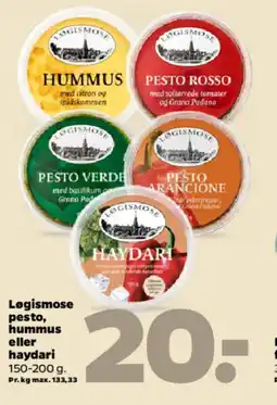 Netto Løgismose pesto, hummus tilbud