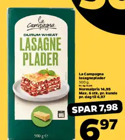 Netto La Campagna lasagneplader tilbud