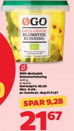 Netto ØGO økologisk blomsterhonning tilbud