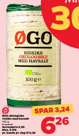 Netto ØGO økologiske riskiks med havsalt tilbud