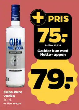 Netto Cuba Pure vodka tilbud