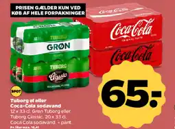 Netto Tuborg øl eller Coca-Cola sodavand tilbud