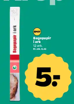 Netto Bagepapir i ark 12 ark. tilbud