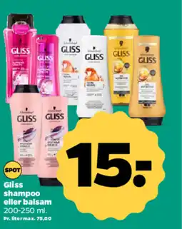 Netto SPOT Gliss shampoo eller balsam tilbud