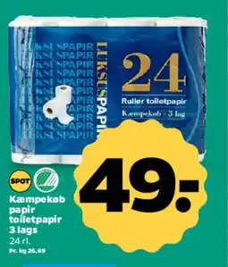 Netto Kæmpekøb papir toiletpapir 3 lags tilbud