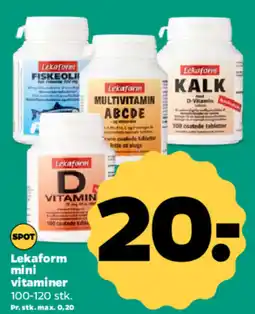 Netto SPOT Lekaform mini vitaminer tilbud