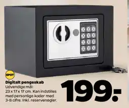 Netto SPOT Digitalt pengeskab Udvendige mål: tilbud