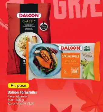 Fakta Tyskland Daloon Foråsruller tilbud