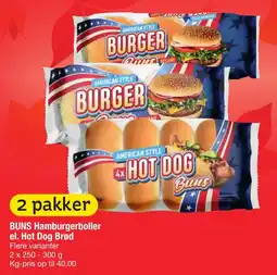 Fakta Tyskland BUNS Hamburgerboller el. Hot Dog Brød tilbud