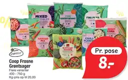 Fakta Tyskland Coop Frosne Grøntsager tilbud