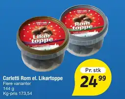Fakta Tyskland Carletti Rom el. Likørtoppe tilbud
