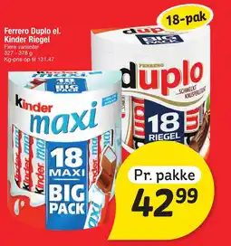 Fakta Tyskland Ferrero Duplo el. Kinder Riegel tilbud