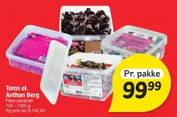 Fakta Tyskland Toms el. Anthon Berg tilbud
