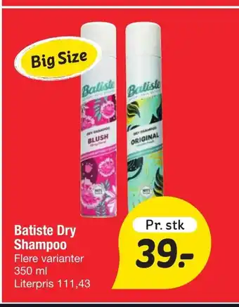 Fakta Tyskland Batiste Dry Shampoo tilbud