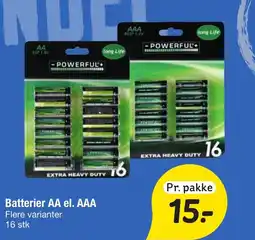 Fakta Tyskland Batterier AA el. AAA Flere varianter 16 stk tilbud