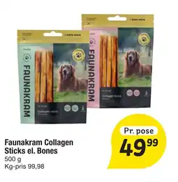 Fakta Tyskland Faunakram Collagen Sticks el. Bones tilbud