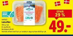 Lidl HAVBLÅ Laksefilet tilbud