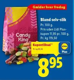 Lidl Candy King Bland selv-slik tilbud