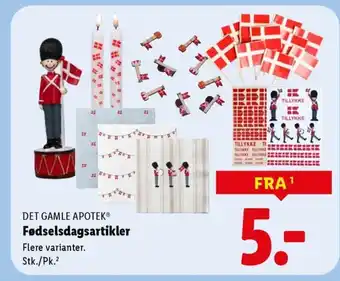 Lidl DET GAMLE APOTEK® Fødselsdagsartikler tilbud