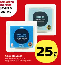 Kvickly Coop skiveost tilbud