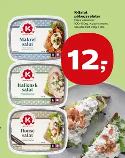 Kvickly K-Salat pålægssalater tilbud