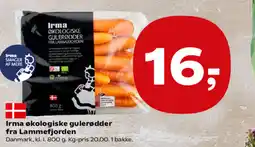 Kvickly Irma økologiske gulerødder fra Lammefjorden tilbud
