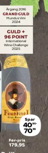 Kvickly Faustino 1 Gran Reserva tilbud