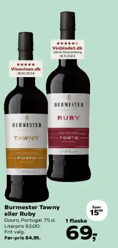 Kvickly Burmester Tawny eller Ruby tilbud