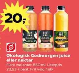 Kvickly Økologisk Godmorgen juice eller nektar tilbud