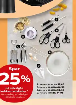 Kvickly På udvalgte køkkenredskaber tilbud