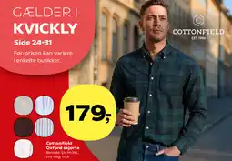 Kvickly Cottonfield Oxford skjorte tilbud