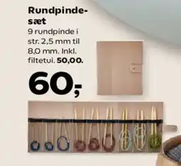 Kvickly Rundpinde- sæt tilbud