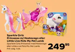 Kvickly Sparkle Girlz Prinsesse m/ Hestevogn eller Little Live Pets My Pet Lamb tilbud