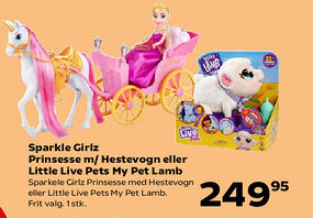 Kvickly Sparkle Girlz Prinsesse m/ Hestevogn eller Little Live Pets My Pet Lamb tilbud