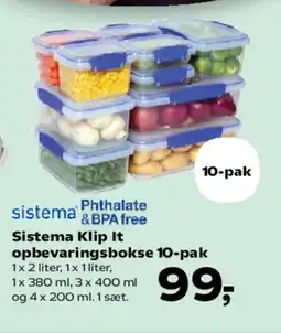 Kvickly Sistema Klip It opbevaringsbokse tilbud