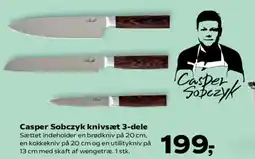 Kvickly Casper Sobczyk knivsæt 3-dele tilbud