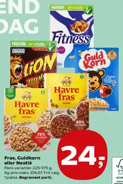 Kvickly Fras, Guldkorn eller Nestlé tilbud