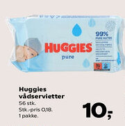 Kvickly HUGGIES vådservietter tilbud