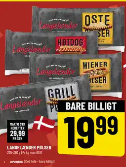 Løvbjerg Langelænder pølser tilbud