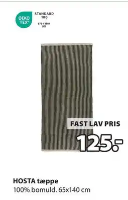 JYSK HOSTA tæppe, DKK 125 tilbud