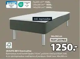 JYSK SKAUPA BB15 boxmadras, DKK 1250 tilbud