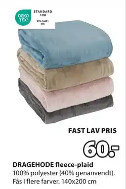 JYSK DRAGEHODE fleece-plaid, DKK 60 tilbud