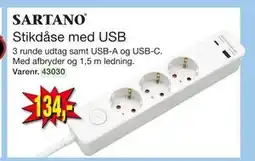 Harald Nyborg Stikdåse med USB, DKK 134 tilbud