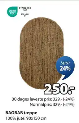 JYSK BAOBAB tæppe, DKK 250 tilbud